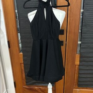 Windsor Elegant Black Textured Dress
